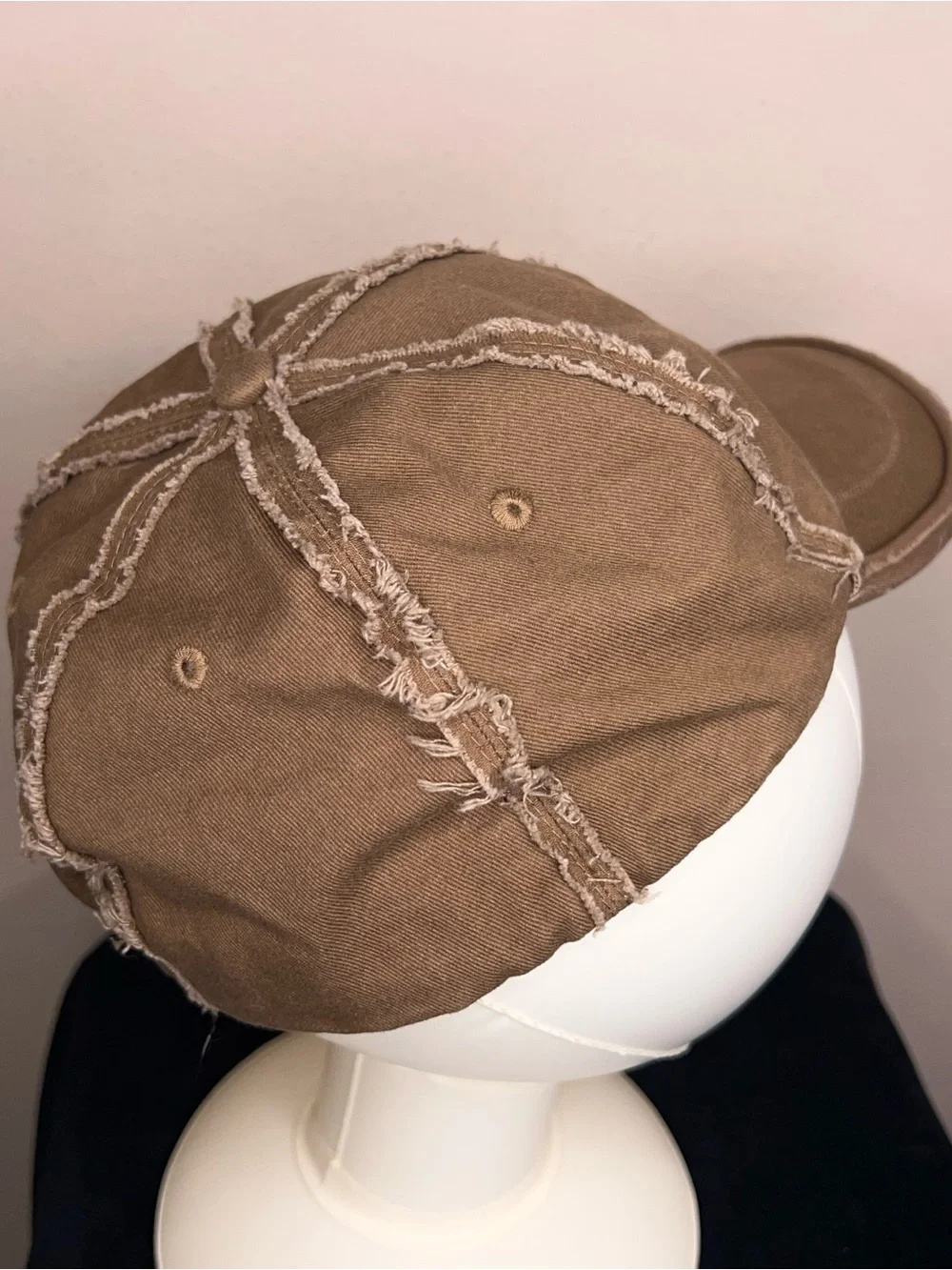 Justin Boots Western Brown Baseball Hat Distressed Unisex Outdoor Stretch Band